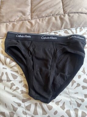 Calvin Klein Black Men's Logo Waistband Briefs